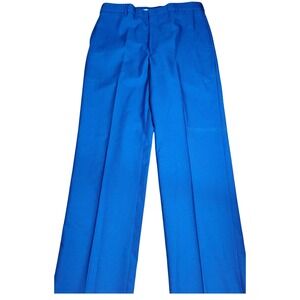 Defense Logistics Agency Men's Dress Pants 36R Classic Blue Polyester Wool Blend